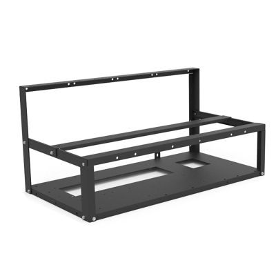 Mrisata Mining Rig Frame, Steel Open Air Miner Mining Frame Rig Case Up to 6 GPU for Crypto Currency Bitcoin Mining Accessories Tools, Frame Only, Fans and GPU is not Included