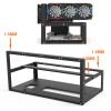 Mrisata Mining Rig Frame, Steel Open Air Miner Mining Frame Rig Case Up to 6 GPU for Crypto Currency Bitcoin Mining Accessories Tools, Frame Only, Fans and GPU is not Included view 3