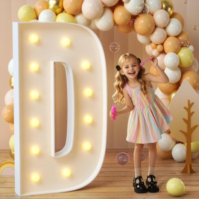 imprsv Marquee Letters, 4FT Light Up Letters D with Light for Party Decor