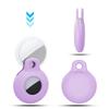 Kanya Silicone Case Compatible with AirTag,4 Pack Soft Anti-Scratch Shockproof Protective Skin Cover Holder with Keychain Carabiner for Apple AirTag (Light Purple+Red+Navy Blue+Burgundy) view 2