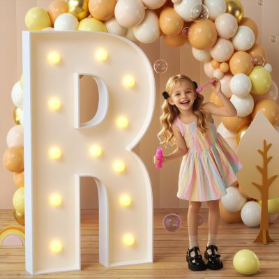 imprsv Marquee Letters, 4FT Light Up Letters R with Light for Party Decor