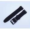 Hijiawee Silicone Band for Swatch 17mm 19mm 20mm, Replacement Waterproof Wristband Watch Strap for Swatch 20mm/19mm/17mm for Women Men (19mm, Black) view 2
