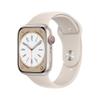 Apple Watch Series 8 [GPS + Cellular, 45mm] - Starlight Aluminum Case with Starlight Sport Band, M/L (Renewed) view 1
