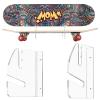 HHUXIUE Wall-Mounted Skateboard Mount - Space-Saving Horizontal Display Rack for Secure Skateboard Storage & Decoration (Transparent) view 1