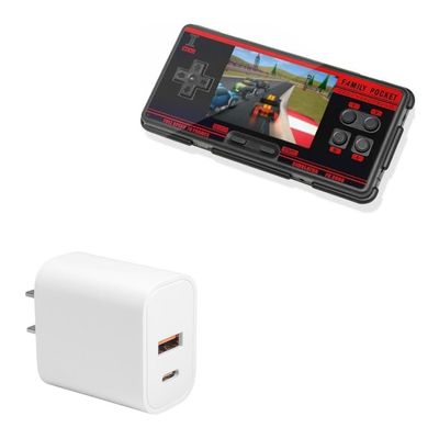 BoxWave Charger Compatible with Family Pocket Handheld Game Console (3 in) - PD miniCube (20W), 20W PD USB Type-C Wall Charger - Winter White