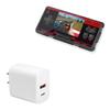 BoxWave Charger Compatible with Family Pocket Handheld Game Console (3 in) - PD miniCube (20W), 20W PD USB Type-C Wall Charger - Winter White view 1