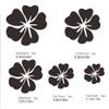 5pcs Flower Shaped Mirror Wall Stickers Mirror Wall Sticker Decal for Home Living Room Bedroom Decor 3D Flower DIY Wall Decoration Silver view 2