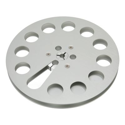 1/4 7 Inch Takeup Reel, Open Reel Audio Aluminum Alloy Takeup Reel, 11 Holes Wind Holes, 1/4 7 Inch Empty Tape Reel for Recording (Sliver)