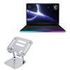 BoxWave Stand and Mount Compatible with MSI GE76 Raider (17.3 in) - Executive VersaView Laptop Stand, Ergonomic Adjustable Viewing Angle Metallic Riser - Metallic Silver view 1