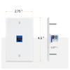 Newhouse Hardware Ethernet Wall Plate, White, 1-Pack view 2
