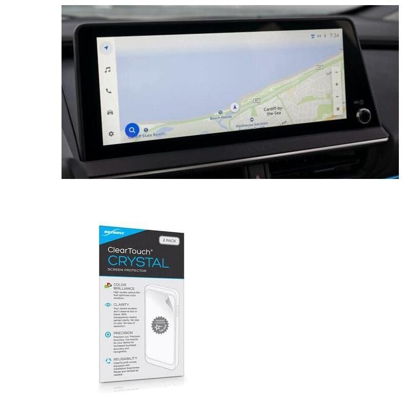 BoxWave Screen Protector Compatible with Toyota 2023 Prius Display (12.3 in) - ClearTouch Crystal (2-Pack), HD Film Skin - Shields from Scratches