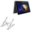 BoxWave Stand and Mount Compatible with ASUS BR1100F - Compact QuickSwitch Stand, Portable Multi Angle Viewing Foldable Riser - Metallic Silver view 1