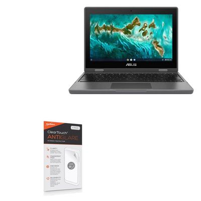BoxWave Screen Protector Compatible with ASUS Chromebook CR1 (CR1100) - ClearTouch Anti-Glare (2-Pack), Anti-Fingerprint Matte Film Skin
