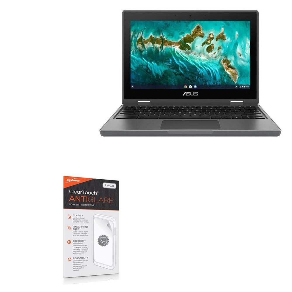 BoxWave Screen Protector Compatible with ASUS Chromebook CR1 (CR1100) - ClearTouch Anti-Glare (2-Pack), Anti-Fingerprint Matte Film Skin