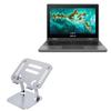BoxWave Stand and Mount Compatible with ASUS Chromebook CR1 (CR1100) - Executive VersaView Laptop Stand, Ergonomic Adjustable Viewing Angle Metallic Riser - Metallic Silver view 1