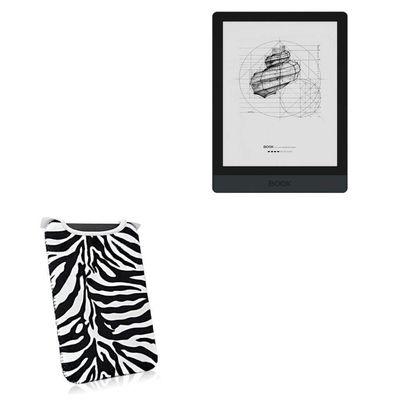 BoxWave Case Compatible with Onyx Boox Poke 3 - Zebra Plush SlipSuit, Animal Print Padded Soft Sleeve