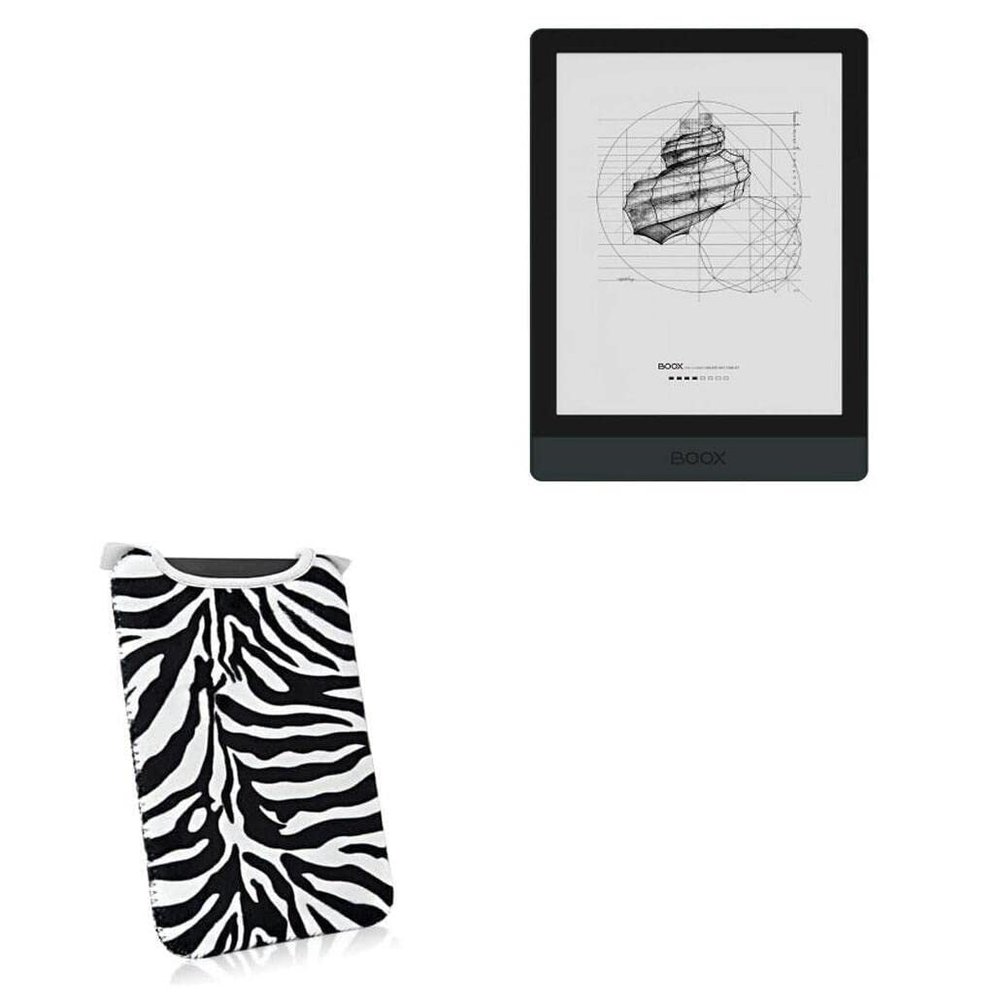 BoxWave Case Compatible with Onyx Boox Poke 3 - Zebra Plush SlipSuit, Animal Print Padded Soft Sleeve