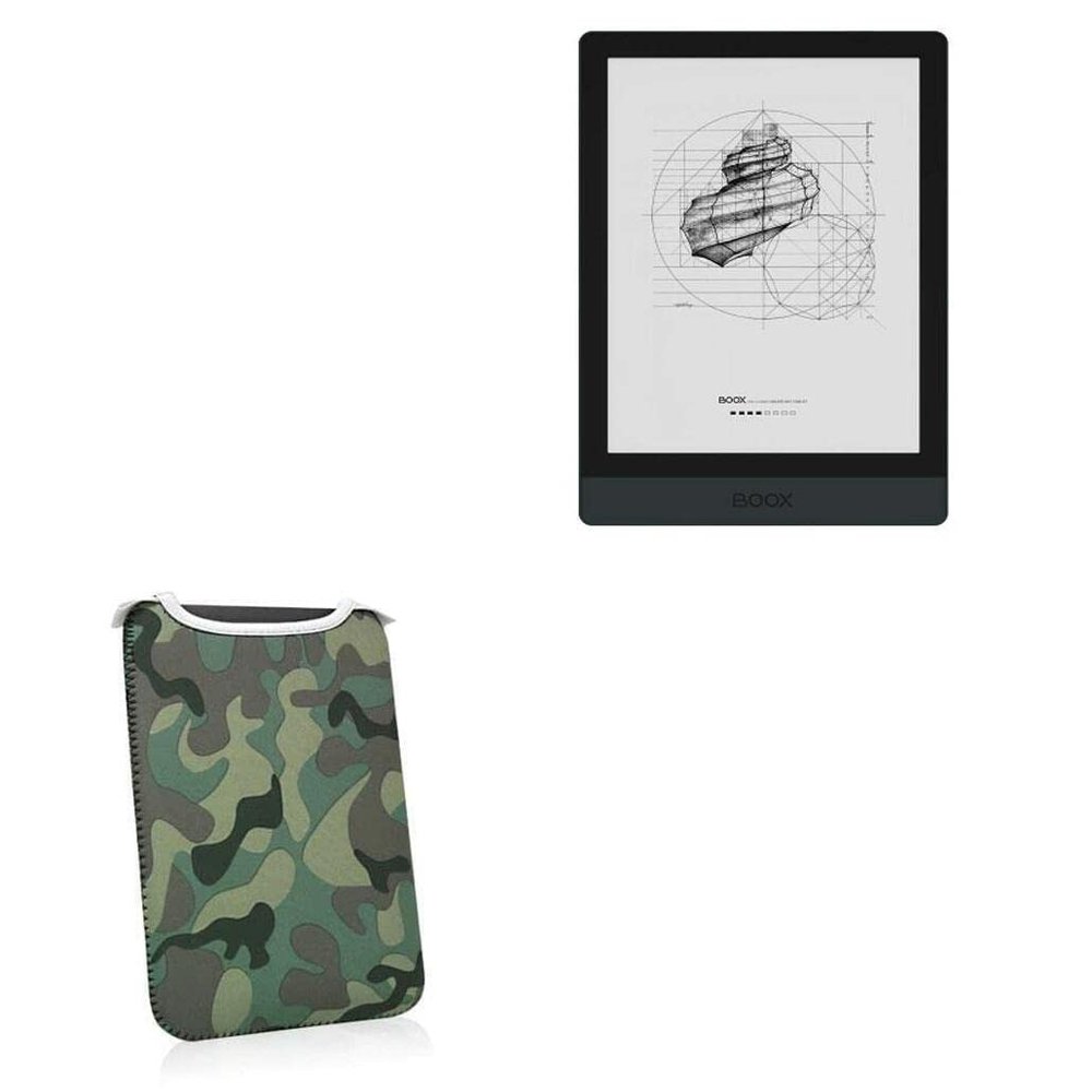 BoxWave Case Compatible with Onyx Boox Poke 3 - Camouflage SlipSuit, Slim Design Camo Neoprene Slip On Pouch