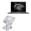 BoxWave Stand and Mount Compatible with MSI Creator Z16 (16 in) - Executive VersaView Laptop Stand, Ergonomic Adjustable Viewing Angle Metallic Riser - Metallic Silver view 1