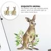 Beavorty 2 Sheets Kangaroo Green Sticker Baby Nursery Decor Jungle Nursery Kids Wall Decals Indoor Wall Decal Kindergarten Wall Decals Nursery Wall Decal Wall Adornment Room Wall Decor Fine view 3
