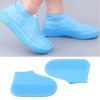 Silicone Waterproof Shoe Covers, Waterproof Shoes Cover, Non Slip Rain Shoe Covers Reusable Unisex Shoe Protector Overshoes, Easy To Carry for Women, Men, Kids Outdoor(Blue M) view 4