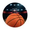 Leyiyi 7.5x7.5ft Basketball Court Round Backdrop Cover Basketball Match Sports Theme Photography Background Indoor Basketball Field Stadium Spotlight Light Photo Backdrop for Boys Birthday Party Decor view 4