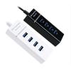 SmartQ H302S USB 3.0 Hub for Laptop with 2ft Long Cable, Multi USB Port Expander, Fast Data Transfer USB Splitter for Laptop, Compatible with Windows PC, Mac, Printer, Mobile HDD Black view 1