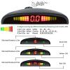 Riloer Car Front and Rear Security Reversing Radar Kit, LED Display Buzzer Alarm 8 Sensor Front and Rear Parking Sensor Prompt for Cars (Red) view 2