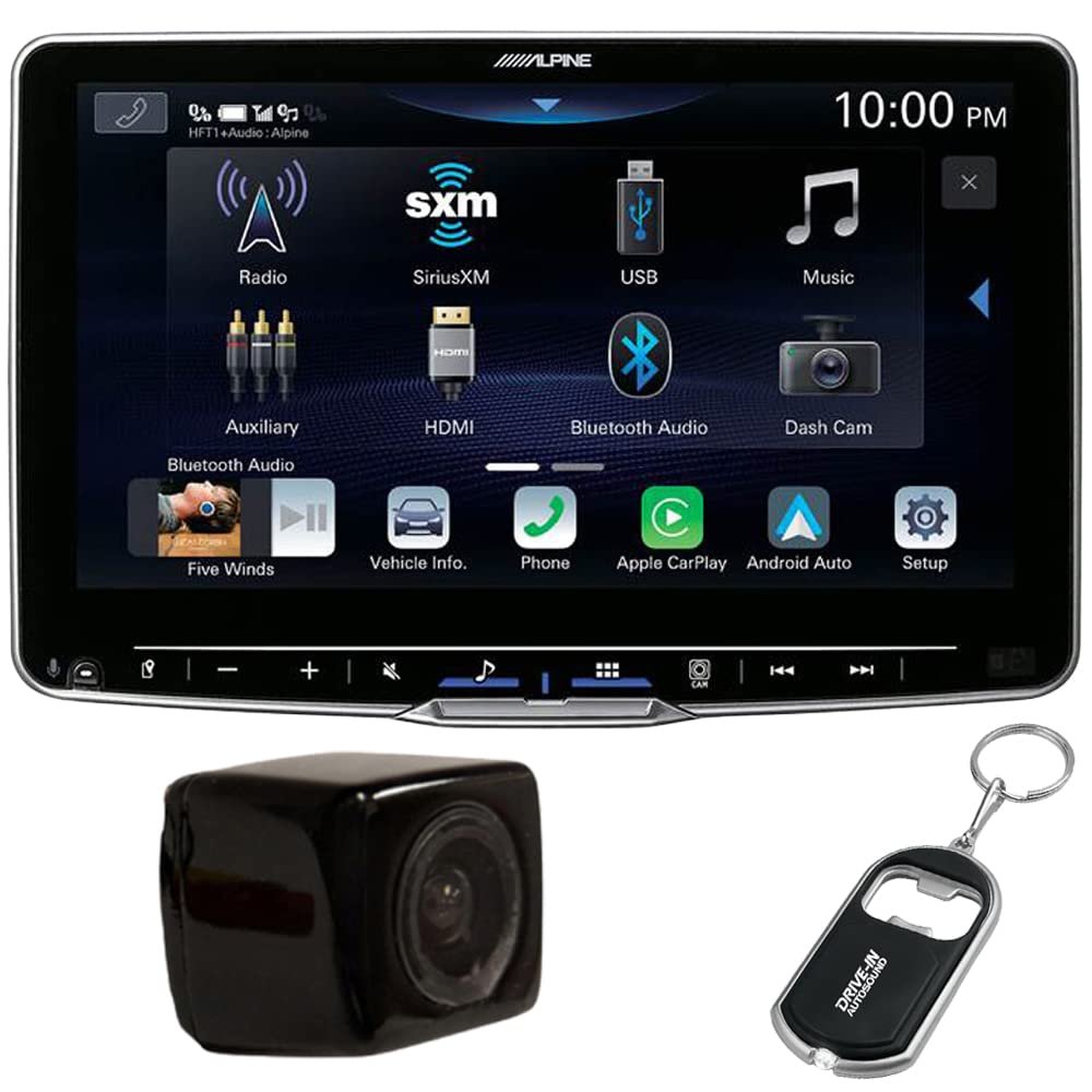 Alpine ILX-F509 9" Touchscreen Digital Multimedia Receiver (Does Not Play CDs) with Backup Camera