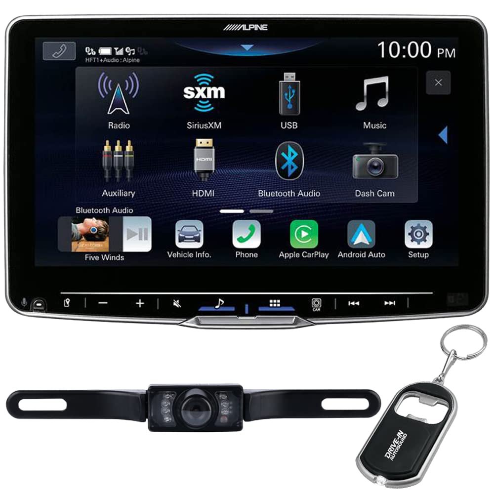 Alpine ILX-F509 9" Touchscreen Digital Multimedia Receiver (Does Not Play CDs) with License Plate Camera