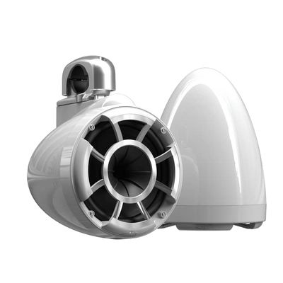 Wet Sounds Rev 8 White V2 Revolution Series 8" White Tower Speakers w/Silver Aluminum Fixed Clamp