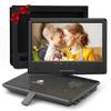 WONNIE 12.5 Inch Portable DVD Player with 10.5 Inch Swivel HD Screen, with Car Headrest Case, 5-Hour Rechargeable Battery, Car Charger and AC Adapter, Supports USB/SD Card/Sync TV, All Regions view 1