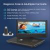 WONNIE 12.5 Inch Portable DVD Player with 10.5 Inch Swivel HD Screen, with Car Headrest Case, 5-Hour Rechargeable Battery, Car Charger and AC Adapter, Supports USB/SD Card/Sync TV, All Regions view 3