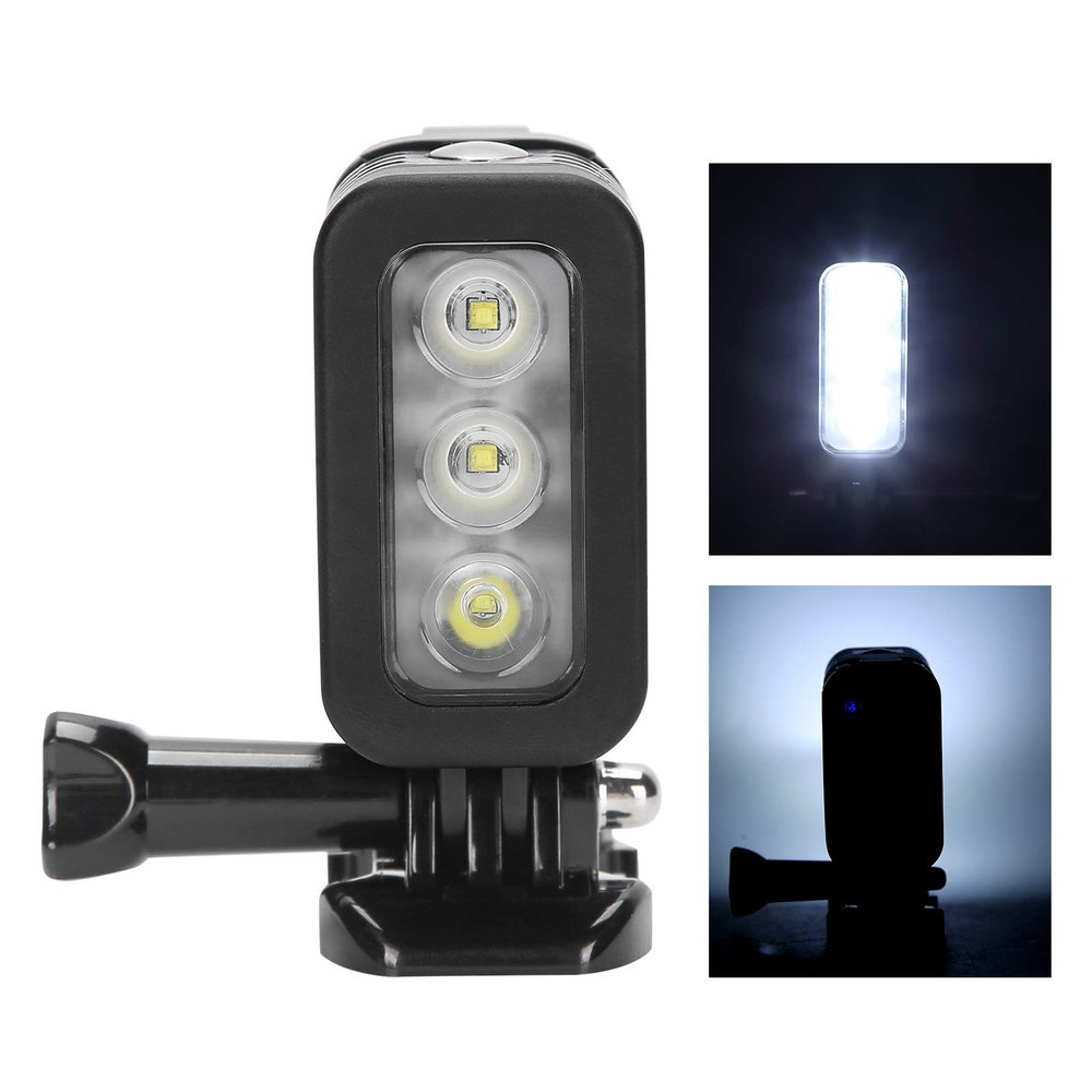LED Video Light, Underwater Flashlight, Compact Diving Fill Light Underwater for Camera with Three Lighting Modes