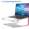 SOUNDANCE Laptop Stand for Desk, Metal Computer Riser, Heavy Stable PC Holder, Ergonomic Laptops Elevator for 12 to 17.3 Inches Notebook Computer, Pink view 3