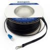 400ft Uniboot LC to LC Outdoor Armored Fiber Patch Cable with Pulling Eye, Low Friction Single Mode Duplex Fiber Optic Cable Jumper Optical Patch Cord, 9/125um, (OS1/OS2 Compatible), LSZH Black view 1