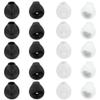 10 Pairs Silicone Earbud Covers - Tips and Pads Replacement Compatible With Samsung Galaxy Note 5/Note 7/S7/S6/S6 Edge/Level U Bluetooth Wireless Earbuds (Black & White) view 2