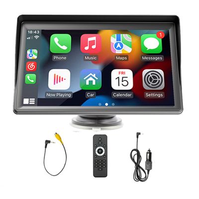 Wireless Carplay & Android Auto Portable Carplay Screen 7Inch Touch Screen Car Stereo Receiver Bluetooth Mirror Link FM/TF/USB Built-in Speaker Adjustable Stereo Audio