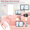 ALTSON 60 LED Portable Selfie Light Video Conference Lighting with Clip & Camera Tripod Adapter Rechargeable 2200mAh CRI 97+, 9 Light Modes for Phone iPhone Webcam Laptop Photo Makeup view 2
