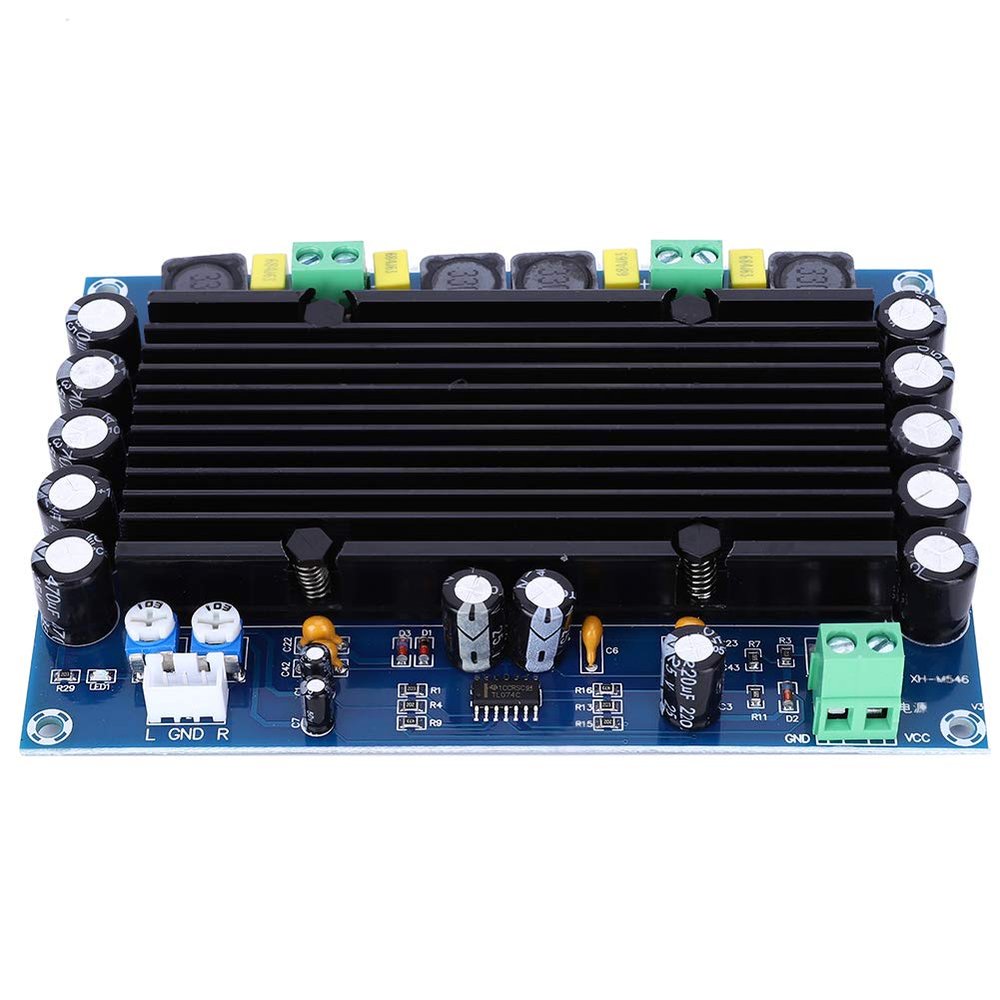 Audio Amplifier Board, TPA3116D2 Amplifier Module 2 Channel DC12-24V Digital High Power Potentiometer Board XH M546 for Car Vehicle Computer Speaker DIY Home Theater Audio System