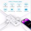 HANYCONY Black Power Strip Surge Protector and Flat Extension Cord view 2