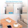 HANYCONY Black Power Strip Surge Protector and Flat Extension Cord view 4