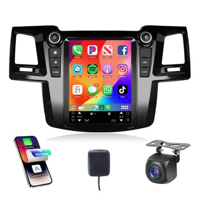 Rimoody 2G+64G Android Car Radio for Toyota Fortuner Hilux 2005-2014, Car Stereo CarPlay Android Auto 9.7 inch Touchscreen GPS WiFi Mirror Link Bluetooth FM/RDS EQ USB + Backup Camera