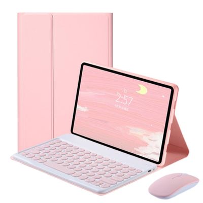 QYiiD TouchPad Keyboard Case with Mouse for Lenovo Tab P11 Pro 2nd Gen 11.2" 2022 (TB-132FU/ TB-138FC), Folio Keyboard Case Cover with Detachable Wireless Keyboard for Lenovo Tab P11 Pro Gen 2, Pink