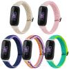 Elastic Nylon Watch Bands Compatible with Fitbit Inspire 3 Smartwatch, Stretchy Fabric Sport Wriststrap for Fitbit Inspire 3 Watchband WristStrap for Men Women (5 Pack) view 1