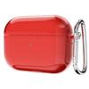 Svanove for Airpods Pro Case Clear Hard Plastic, Transparent Simple Cute Airpods Pro 1st Generation Case with Keychain, Y2k Aesthetic Trendy Airpods Cover Accessories for Women Girl, Red view 1