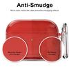 Svanove for Airpods Pro Case Clear Hard Plastic, Transparent Simple Cute Airpods Pro 1st Generation Case with Keychain, Y2k Aesthetic Trendy Airpods Cover Accessories for Women Girl, Red view 4