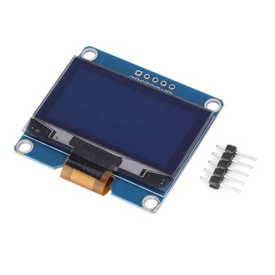 Vomeko high quality LCD display screen module 1.54 inch, OLED display module with 5Pin SSD1309 driver IC 128x64 I2C graphic LCD white OLED display module. (Yellow)