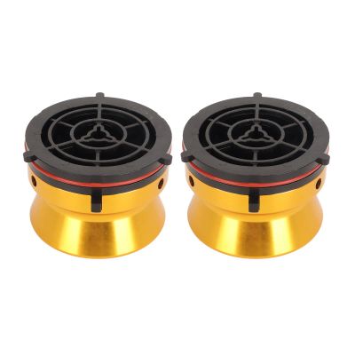 1 Pair Nab Hub Adapters, 10 Inch Aluminium Reel to Reel Tape Nab Hub Adapter, for for Akai for Teac, Universal Reel Tape Recorder Accessories (Gold)