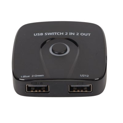 2 in 2 Out USB Switcher, Seamless Switching USB Switcher, Port Adapter for 2 Computers Share 2 USB Devices Mouse Keyboard Scanner Printer